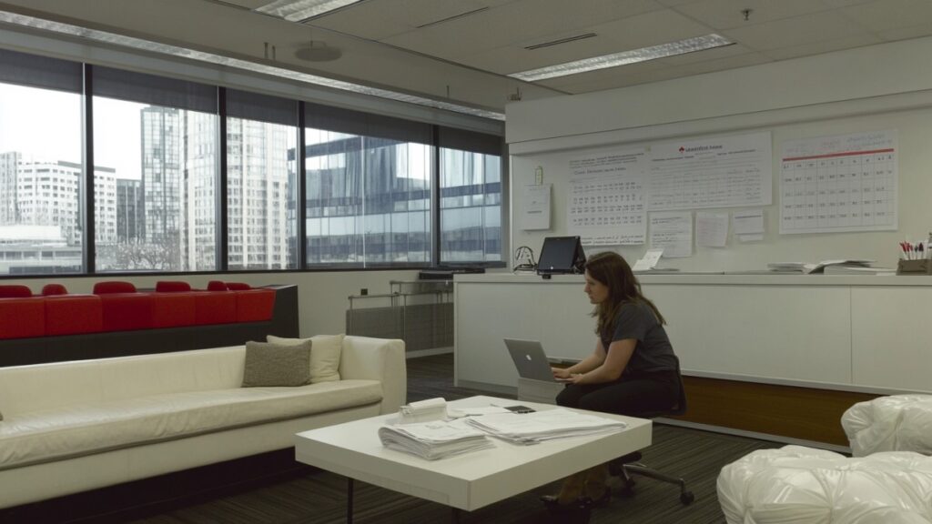 Femme travaillant dans un bureau