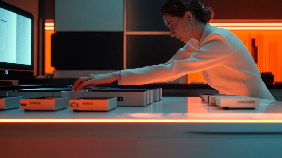 Environnement technologique femme ingénieure