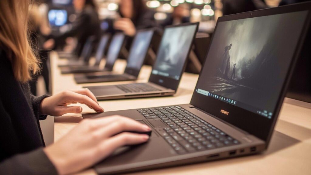 Utilisation d'ordinateurs en magasin