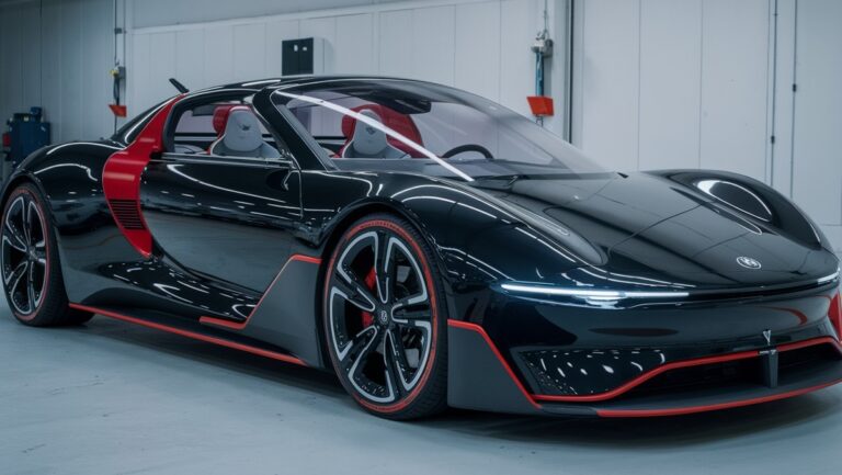 Voiture électrique sportive futuriste