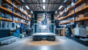 Imprimante 3D industrielle en fonctionnement