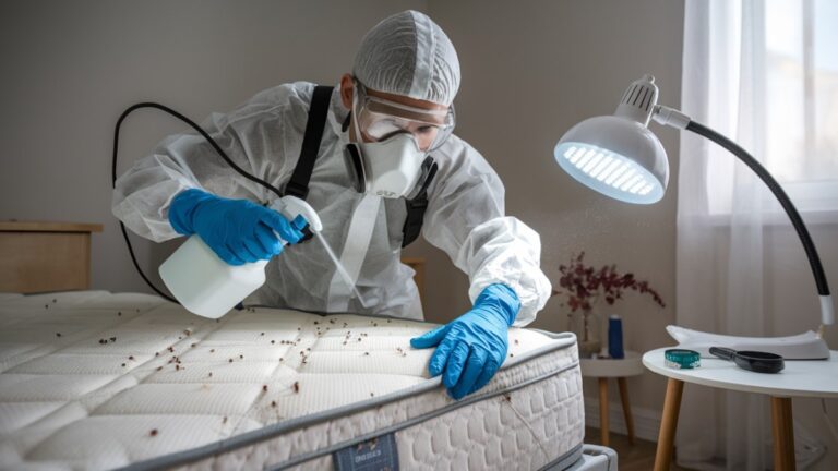 Pulvérisation sur matelas infesté