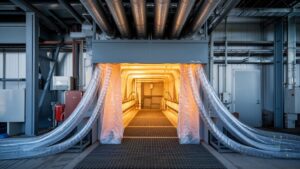 Tunnel de chaleur illuminé