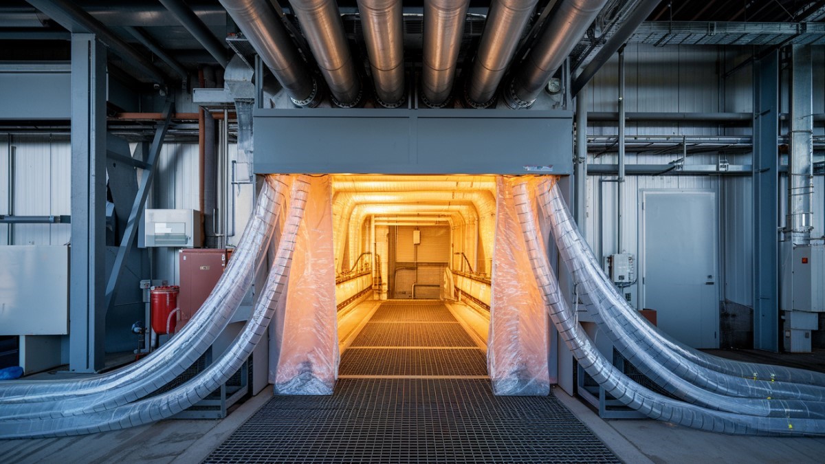 Tunnel de chaleur illuminé