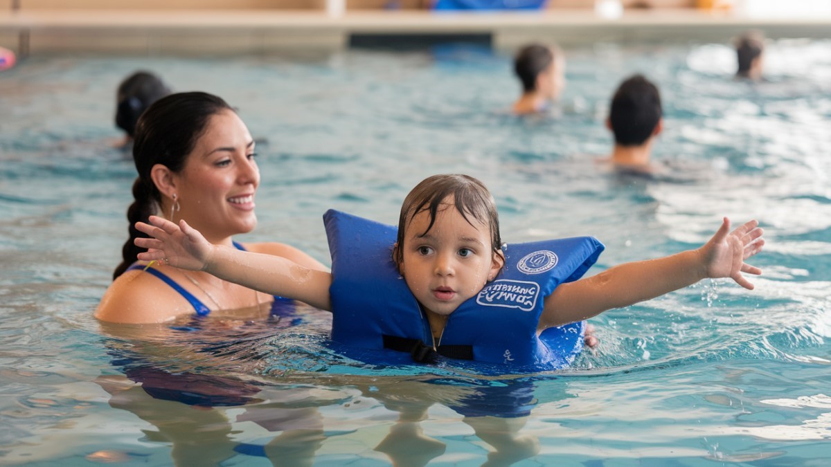 Enfant en cours de natation
