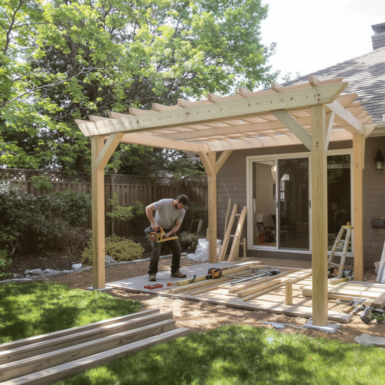 apprenez à installer une pergola adossée facilement grâce à notre guide étape par étape. découvrez les matériaux nécessaires, les astuces pratiques et les conseils d'experts pour transformer votre espace extérieur en un coin de détente agréable.