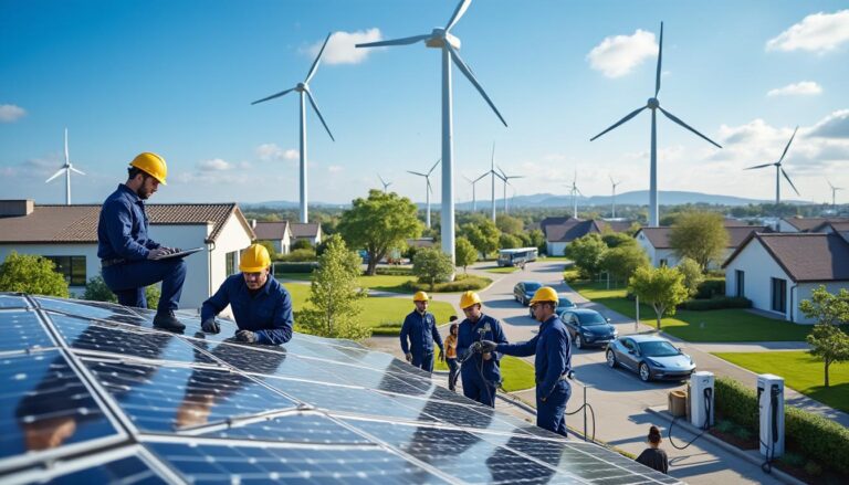 découvrez les opportunités d'emplois dans les filières des énergies propres près de chez vous et participez à la transition énergétique locale.