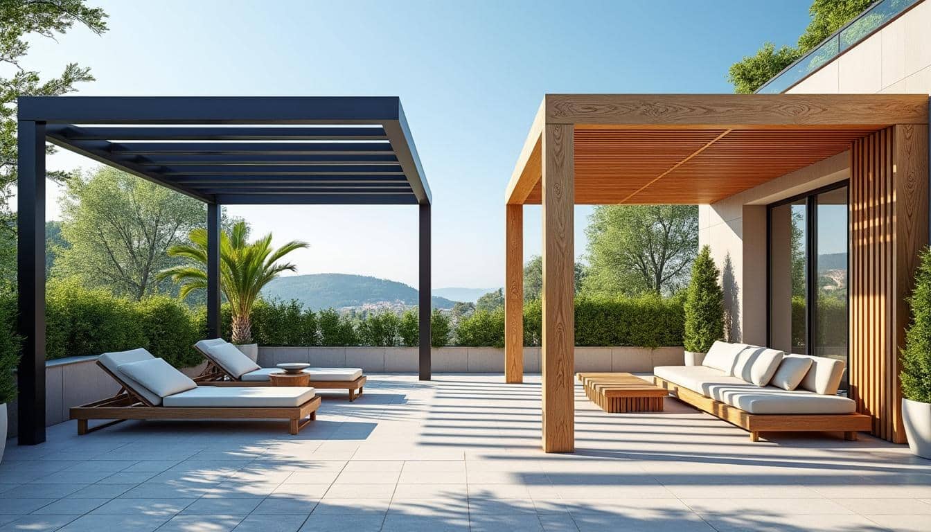découvrez comment choisir entre une pergola bioclimatique en aluminium ou en bois pour votre terrasse, en fonction de vos besoins et de votre style.