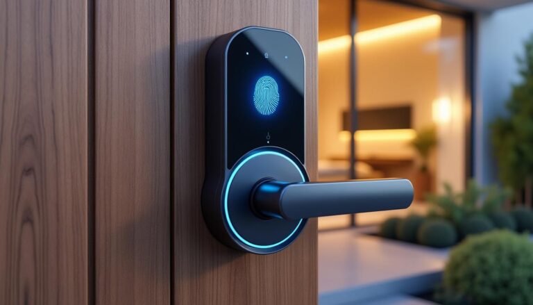 découvrez comment la serrure biométrique offre une sécurité optimale pour votre maison en supprimant le besoin de clés physiques, grâce à la reconnaissance d'empreintes digitales.