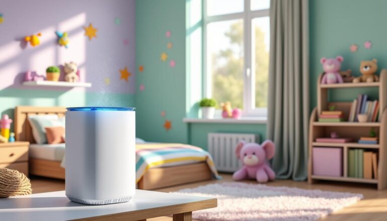découvrez comment le purificateur d'air élimine efficacement les allergènes dans les chambres d'enfants, assurant un environnement sain et sécuritaire pour vos petits.