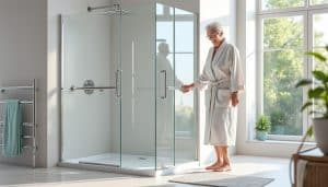 découvrez comment la douche à l'italienne améliore l'accessibilité et la sécurité pour les seniors, offrant confort et autonomie au quotidien.