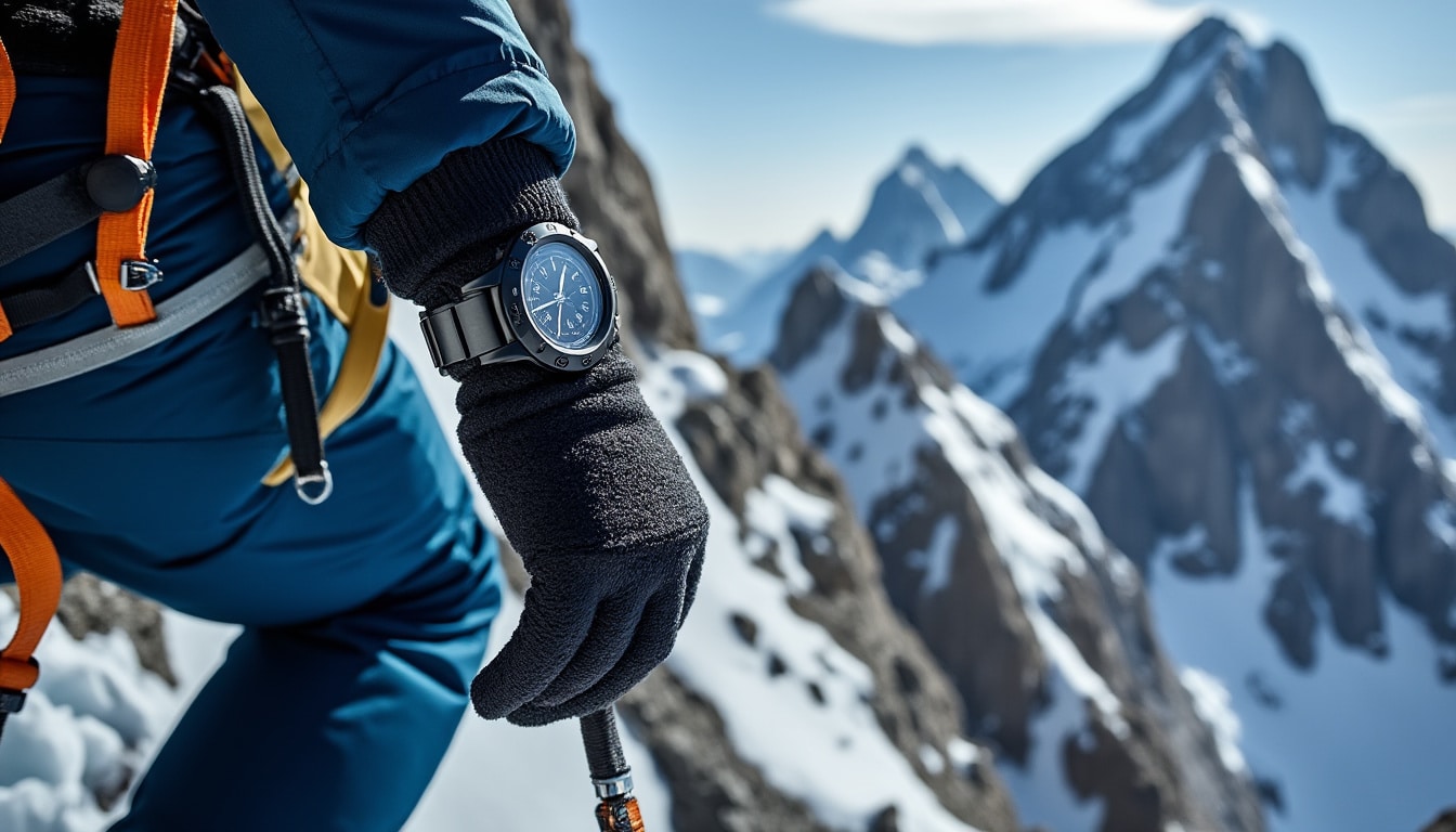 découvrez comment la montre de survie aide les alpinistes à s'orienter et assurer leur sécurité en haute montagne grâce à ses fonctionnalités spécifiques.