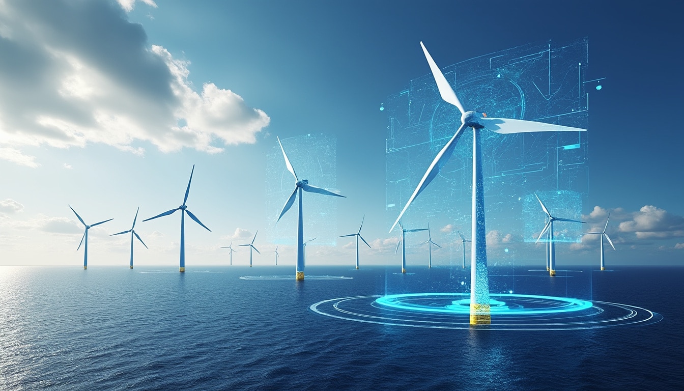 découvrez comment le jumeau numérique permet de simuler l'usure des éoliennes en mer pour optimiser leur maintenance et prolonger leur durée de vie.