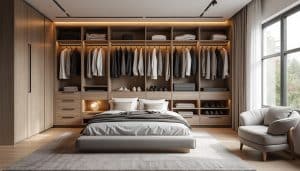 découvrez comment un placard sur mesure optimise l'espace de rangement dans vos chambres, alliant fonctionnalité et design personnalisé pour un intérieur organisé et élégant.