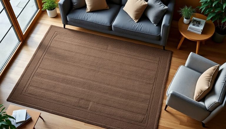découvrez comment un tapis de salon peut délimiter l'espace de détente au sol, apportant confort et style à votre intérieur.