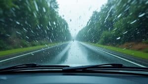 découvrez comment l’essuie-glace assure une visibilité optimale même sous une forte pluie pour une conduite en toute sécurité.